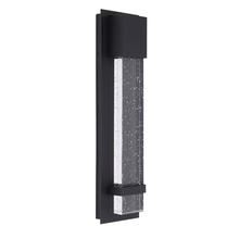 Eglo US Stocking 202957A - 1 LT Integrated LED Outdoor Wall Light w/ Black Finish & Clear Seeded Glass