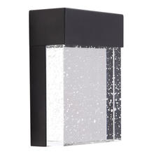 Eglo US Stocking 202958A - 1 LT Integrated LED Outdoor Wall Light w/ Black Finish & Clear Seeded Glass Shade