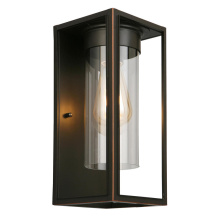 Eglo US Stocking 203029A - 1 LT Outdoor Wall Light w/ Oil Rubbed Bronze Finish & Clear Glass Shade