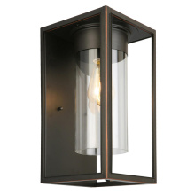 Eglo US Stocking 203032A - 1 LT Outdoor Wall Light w/ Oil Rubbed Bronze Finish & Clear Glass Shade