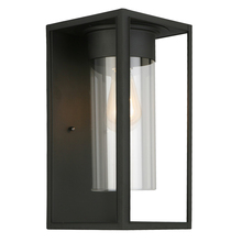 Eglo US Stocking 203033A - 1 LT Outdoor Wall Light w/ Matte Black Finish & Clear Glass Shade