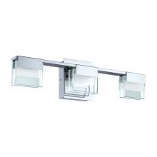 Eglo US Stocking 203207A - 3 LT Integrated LED Bath/Vanity Light w/ Chrome Finish & Clear & Satin Glass