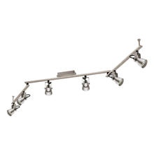 Eglo US Stocking 203249A - 6 LT Track Light w/ Brushed Nickel Finish & Brushed Nickel Adjustable Lamp Heads