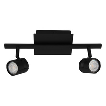 Eglo US Stocking 203396A - 2 LT Fixed Track Light w/ Black Finish & Black Adjustable Lamp Heads