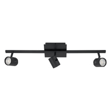 Eglo US Stocking 203397A - 3 LT Fixed Track Light w/ Black Finish & Black Adjustable Lamp Heads
