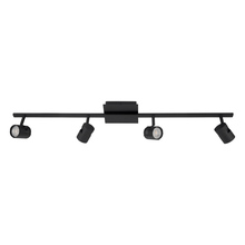 Eglo US Stocking 203398A - 4 LT Fixed Track Light w/ Black Finish & Black Adjustable Lamp Heads