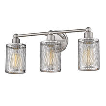 Eglo US Stocking 203462A - 3 LT Bath/Vanity Light w/ Brushed Nickel Finish & Brushed Nickel Mesh Metal Shades