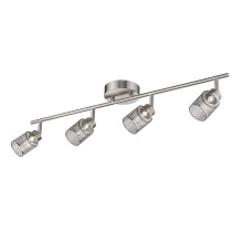 Eglo US Stocking 204022A - 4 LT Integrated LED Track Light w/ Brushed Nickel Finish &  Mesh Adjustable Lamp Heads