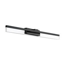 Eglo US Stocking 204053A - 1 LT Integrated LED Bath/Vanity Light w/ Matte Black Finish & Satin Acrylic Shade