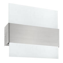 Eglo US Stocking 204076A - 1 LT Integrated LED Wall Light w/ a Matte Nickel Finish & Satin Glass