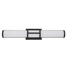 Eglo US Stocking 204131A - LED Bath/Vanity Light w/ Matte Black Finish & White Acrylic Shade