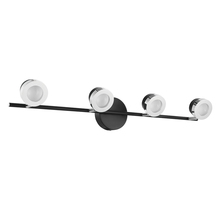 Eglo US Stocking 204213A - 4 LT Integrated LED Track Light w/Black Finish & Black w/Chrome Adjustable Lamp Heads