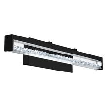 Eglo US Stocking 204257A - 1 LT Integrated LED Bath/Vanity Light w/ Black Finish & Clear Glass w/ Clear Stones
