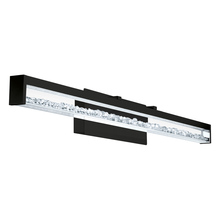 Eglo US Stocking 204258A - 1 LT Integrated LED Bath/Vanity Light w/ Black Finish & Clear Glass w/ Clear Stones