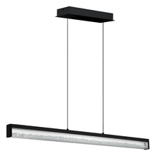 Eglo US Stocking 204259A - 1 LT Integrated LED Linear Pendant w/ Black Finish & Clear Glass Shade w/ Clear Stones