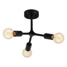 Eglo US Stocking 204293A - 3 LT Open Bulb Pendant or Ceiling Light w/ Black finish