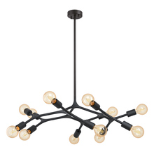 Eglo US Stocking 204295A - 12 LT Open Bulb Pendant or Ceiling Light w/ Black finish