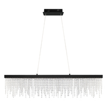 Eglo US Stocking 204358A - 1 LT Integrated LED Linear Pendant w/ Black Finish & Clear Crystal Strands