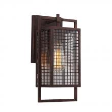 Eglo US Stocking 204547A - 1 LT Outdoor Wall Light w/ Rust Color Finish & Clear Glass Shade