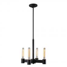 Eglo US Stocking 204552A - 4 LT Open Bulb Chandelier w/ Matte Black Finish