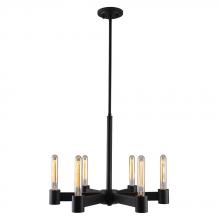 Eglo US Stocking 204553A - 6 LT Open Bulb Chandelier w/ Matte Black Finish