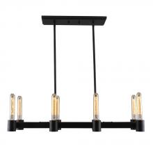 Eglo US Stocking 204554A - 8 LT Open Bulb Linear Pendant w/ Matte Black Finish