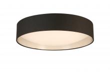 Eglo US Stocking 204725A - Integrated LED 20" Ceiling Light w/ Black & Brushed Nickel Fabric Shade w/ White Acrylic Diffuse