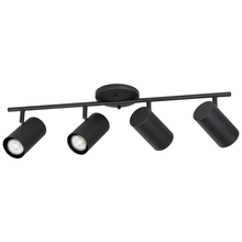 Eglo US Stocking 205134A - 4 LT Fixed Track Light w/ Black Finish & Black Adjustable Cylinder Shades