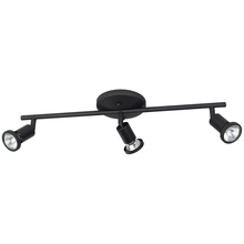 Eglo US Stocking 205136A - 3 LT Fixed Track Light w/ Black Finish & Black Adjustable Lamp Heads