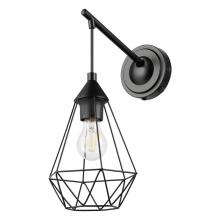 Eglo US Stocking 205306A - 1 LT Open Frame Geometric Wall Light w/ a Matte Black Finish
