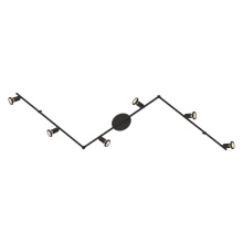 Eglo US Stocking 205387A - 6 LT Fixed Track Light w/ a Black Finish & Black Adjustable Lamp Heads
