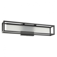 Eglo US Stocking 205622A - 1 LT Integrated LED Bath/Vanity Light w/ Matte Black Finish & White Acrylic Shade