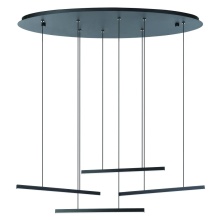 Eglo US Stocking 205646A - 4 LT Integrated LED Pendant w/ Black Finish & Black light Bars