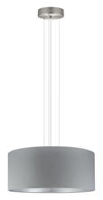 Eglo US Stocking 31606A - 3 LT Pendant w/ Satin Nickel Finish & Grey w/ Silver Interior Shade