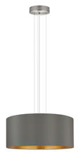 Eglo US Stocking 31608A - 3 LT Pendant w/ Satin Nickel Finish & Cappucino w/ Gold Interior Shade