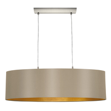 Eglo US Stocking 31613A - 2 LT Mult Light Pendant w/ Matte Nickel Finish & Cappucino & Gold Shade