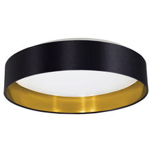 Eglo US Stocking 31622A - 1 LT Integrated LED Ceiling Light w/ Black & Gold Finish & White Plastic Diffuser