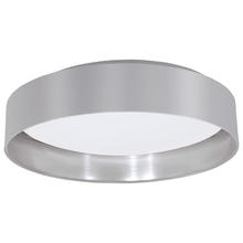 Eglo US Stocking 31623A - 1 LT Integrated LED Ceiling Light w/ Grey & Sliver Finish & White Plastic Diffuser