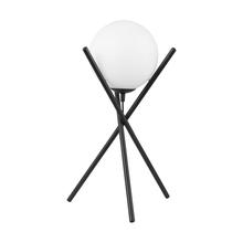 Eglo US Stocking 39593A - 1 LT Table Lamp w/ Matte Black Finish & White Sphere Shade