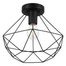 Eglo US Stocking 43004A - 1 LT Ceiling Light w/ Black Finish & Geometric Metal Shade