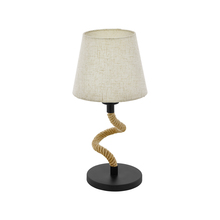 Eglo US Stocking 43199A - 1 LT Table Lamp w/ Black Finish, Rope Body &  Brown Shade