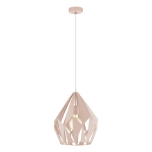 Eglo US Stocking 49024A - 1 LT Pendant w/ Apricot Finish & Apricot Geomteric Metal Shade