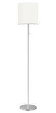Eglo US Stocking 82813A - 1 LT Floor Lamp w/ a Brushed Aluminum Finish & Cream Fabric Shade