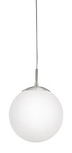 Eglo US Stocking 85261A - 1 LT Pendant w/ a Matte Nickel Finish & Opal Glass Shade