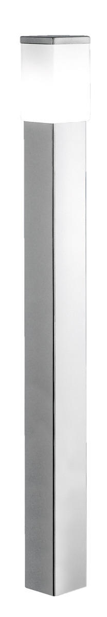 Eglo US Stocking 86389A - 1 LT Outdoor Post Light w/ Stainless Steel Finish & Opal Frosted Glass Shade