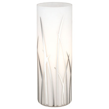 Eglo US Stocking 92743A - 1 LT Glass Table Lamp White w/ Chrome Accents