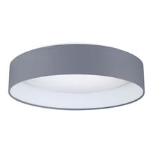 Eglo US Stocking 93396A - 1 LT Integrated LED Ceiling Light w/ White Finish, White Diffuser & Charcoal Grey Shade