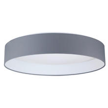 Eglo US Stocking 93397A - 1 LT Integrated LED Ceiling Light w/ Charcoal Grey Fabric Shade & White Plastic Diffuser