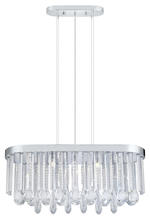 Eglo US Stocking 93424A - 7 LT Oval Pendant w/ Chrome Finish & Clear Crystals