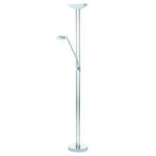 Eglo US Stocking 93875A - 2 LT Integreated LED Floor Lamp w/ Chrome Finish & Adjustable Reading Lamp